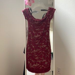 Guess burgundy laces mini dress